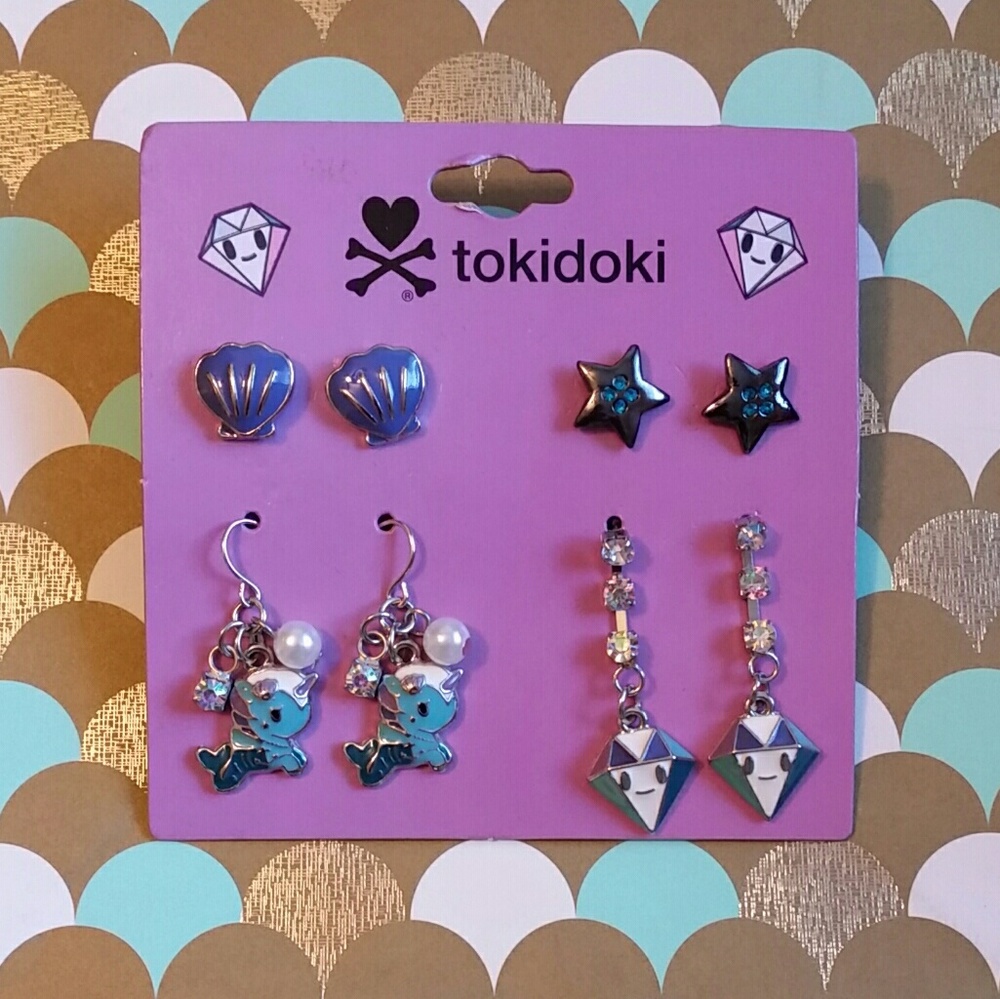 Super cute Tokidoki Mermicorno earrings